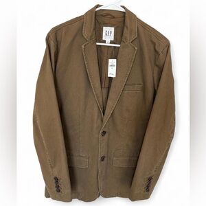 NWT Women Gap‎ Greenish Brown Button Blazer Jacket XS Business Casual Streetwear